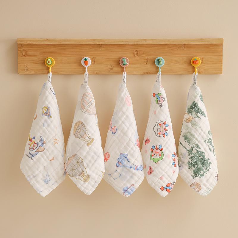 

7A Антибактериальный нагрудник для новорожденных и мочалка: 6 слоев чистого хлопка, марля высокой плотности, мягкая и приятная для кожи. 25x25 (Antibacterial)