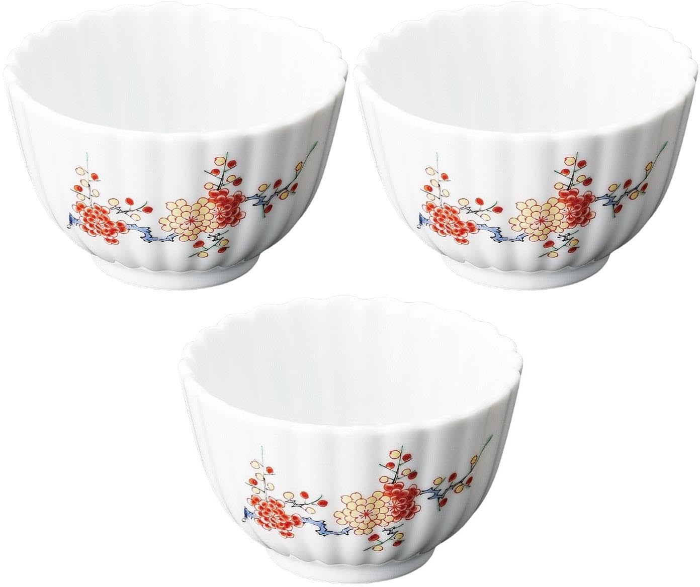 

Set of 3 Kakiemon Plum Blossom Medium Dish (Arita Ware) [7.8×6cm] | Small Dish