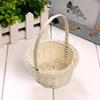 3 Shapes Beautiful Hand Made Flower Storage Basket Hand-Woven Wicker Flower Basket Shopping Storage Hamper Basket