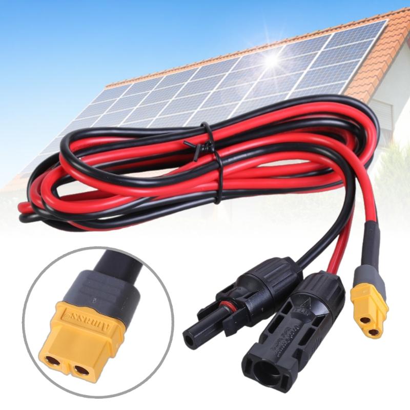 Waterproof IP67 Solar Panel to XT60 Female Connectors Cable 12AWG for Car and Solar Generators