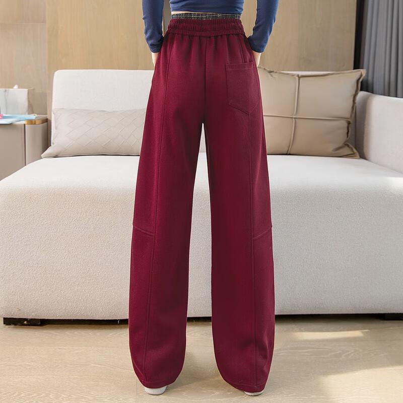 Women's High-Waist Loose Fit Elastic Drawstring Casual Pants