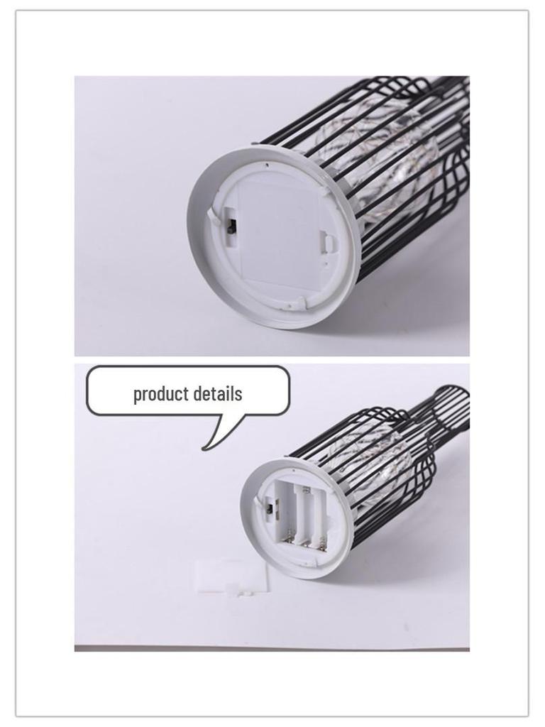 Nordic Wrought Iron Wine Glass Lamp - Indoor Decorative Copper Wire Christmas Light