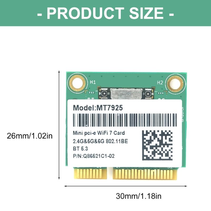 MT7925 2.4G/5G/6G Triple Band Wireless Networking Card Wifi7 Module 802.11BE 5400mbps Bluetooth-compatible for Desktop