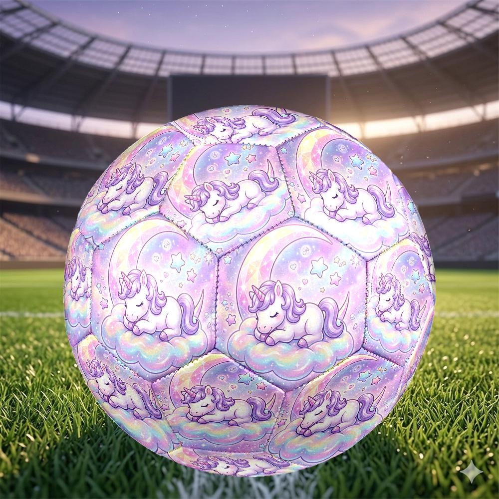 1 Pallone da Calcio a Tema Unicorn Dreams, Taglia 5, Materiale PVC Leggero, Pallone da Calcio per Allenamento all'Aperto Regalo. q6224
