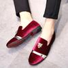 Men Dress Shoes Fashion Embroidery Loafers Designer Metal Buckle Driving Shoes for Men Wedding Party Shoes Casual Flats Moccasin