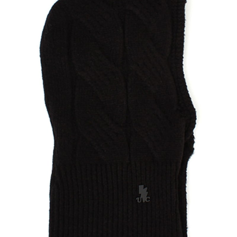 Universal chemistry Wool Twist Black Open Balaclava Balaclava