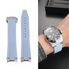 21mm Fluorous Rubber Watchband for Longines Hydroconquest L3.781/L3.883.4 Conquest Sports Diving Watch Strap+Metal Interface