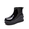 New Women's Plus Velvet Warm Mid-Calf Waterproof Rain Boots - Fashionable Outdoor Rubber Work Shoes