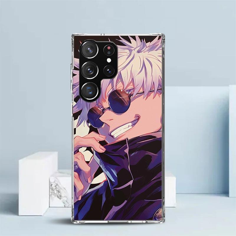 Kaisen J-Jujutsu Gojo Satoru Phone Case For Samsung Galaxy S24 S25 Edge S26 Ultra S22 S23 Plus S21 + S20 FE Soft TPU Back Cover