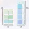 1/4 pièces Notes autocollantes dégradées de couleurs douces, étiquettes carrées, bloc-notes autocollant, agenda