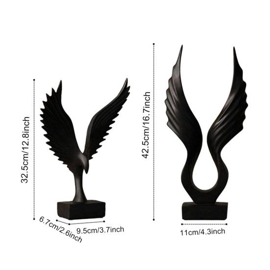 Bird Wing Statue Resin Figurine Sculpture Garden Office Home Desktop Decoration Sale Goods