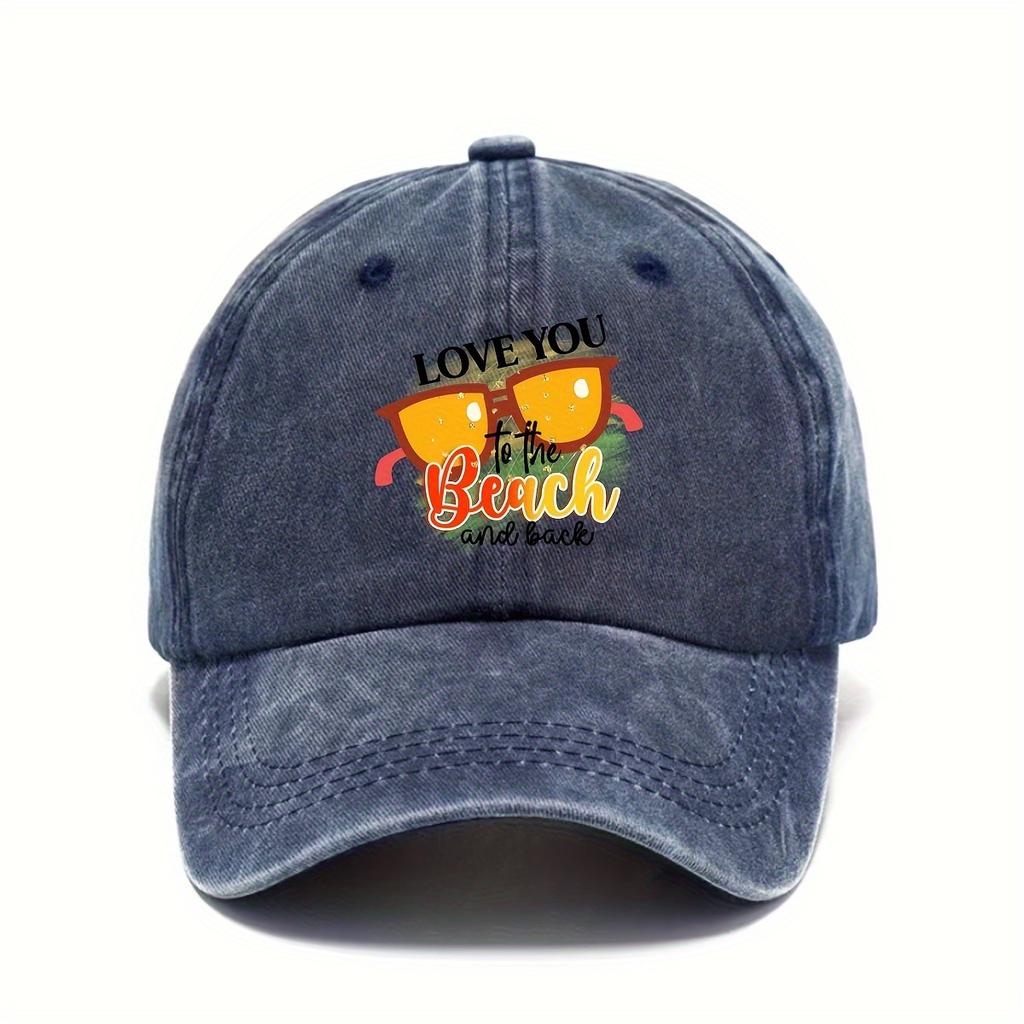 Beach Love You To The Beach And Back Baseball Cap Polyester Casual Summer Sports Adjustable Hat