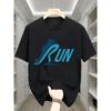 European Sizes Boys T Shirt Casual Sporty Trendy Run Sneaker Graphic Tee Kids Wear for Boys Daily Holiday Outfit