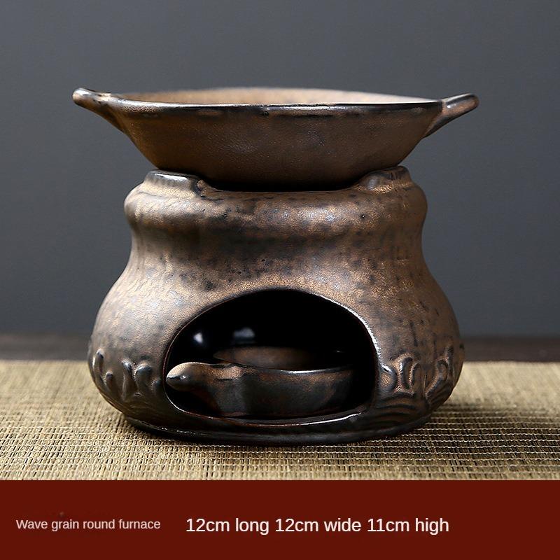 Aroma Burner with Candle Spoon Modern Fragrance Ceramic Ornament Aromatherapy Diffuser Wax Melt Cubes Candle Burner for Bedroom