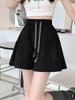 Women's 2025 Summer Pink Casual High-Waist A-Line Loose Wide-Leg Shorts