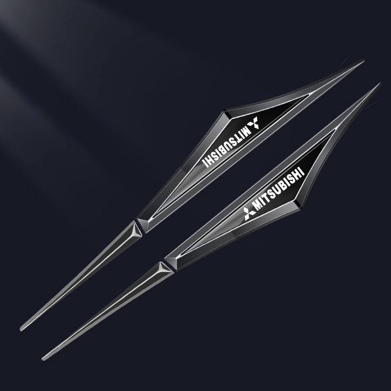 

2PCS Alloy Car Fender Strips Side Badge Sticker for Mitsubishi Ralliart Lancer EX Outlander Eclipse Pajero ASX EVO Decoration