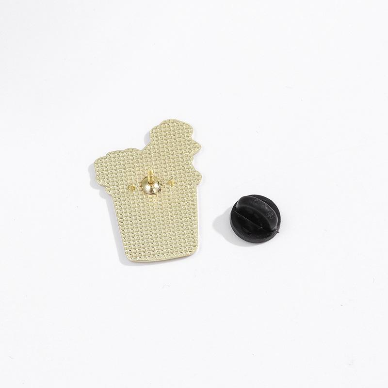 Drip Oil Zinc Alloy Cute Fried Chicken Bucket Brooch, Chicken Shape Enamel Badge, Decorative Lapel Pin for Backpack Clothes Decoration