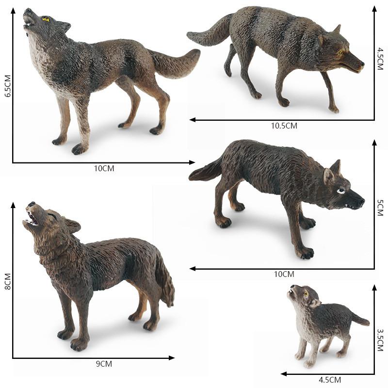 Realistic Pvc Roaring Wolf Model Perfect For Home Decor And Desktop Display
