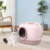 Anti Splashing Cat Litter Tray with Frame Large Foldable Pet Toilet for Indoor Cat Enclosures and Cages