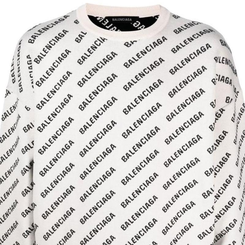 Balenciaga intarsia-knit logo jumper 702952T32339054