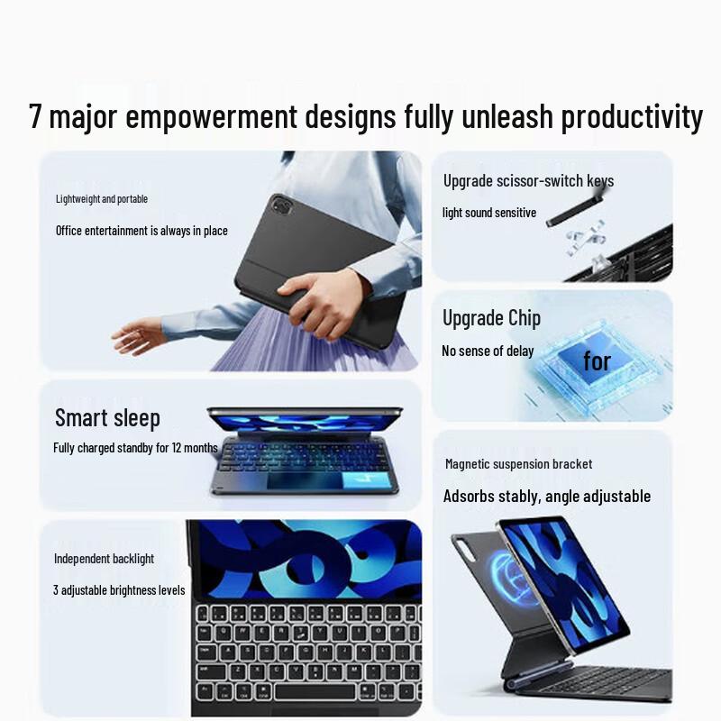 UGREEN Magnetic Bluetooth Keyboard for iPad Air/Pro 11-inch