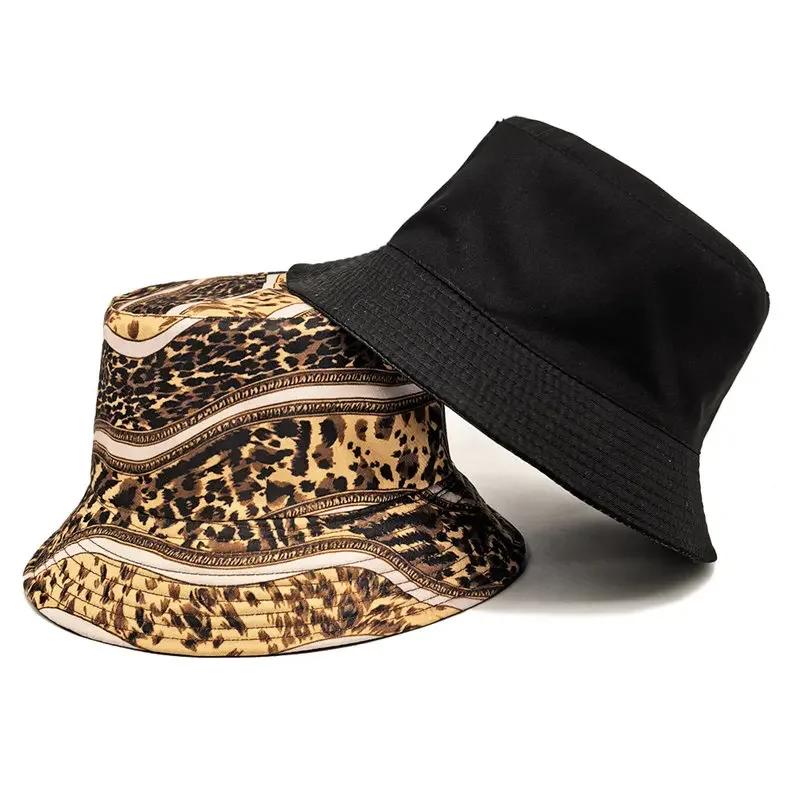 Spring Polyester Print Bucket Hat Fisherman Hat Outdoor Travel Sun Cap for Men and Women 175