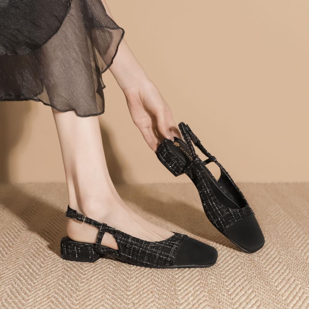 Xiaoxiangfeng Mary Jane Shoes Women's Fashion Square Head Single Shoes Are Comfortable, Soft Soles Are Not Tired, Thick Heels Are Not Tired, and the O