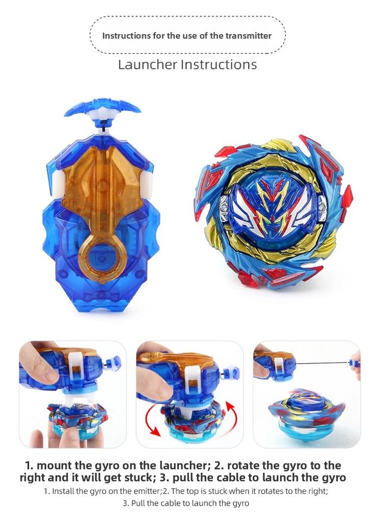 Bey Burst B-187 Savior Valkyrie With Lr String Launcher Set Spinning Top Gyro Toy