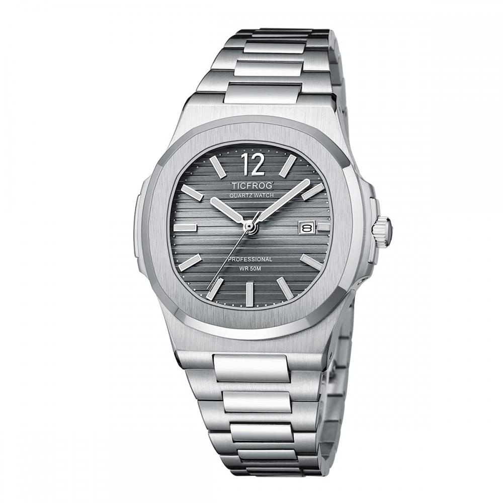 

[TICFROG] Мужские часы Men s Simply Fashion Casual Made in Japan Quatz с вертикальным дисплеем Водонепроницаемость 50 метров