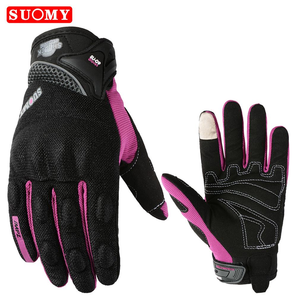 SUOMY Motorcycle Gloves Summer Full Finger Protective Guantes Motocross Luva Motociclista Touch Screen Moto Racing Gloves M-XXL