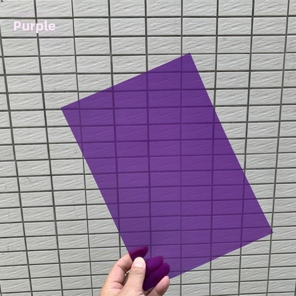 Multicolored Transparent PVC Sheet DIY Light Filter Gel Translucent Hard Sheet for DIY Projects