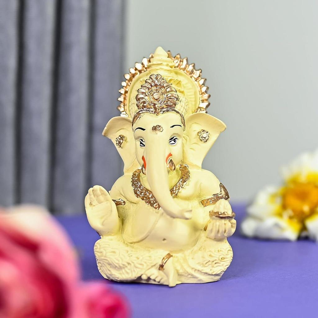 Lord Ganesha Idol for Car Dashboard – Divine Ganesha Murti | Home & Office Decor | Symbol of Prosperity and Good Fortune