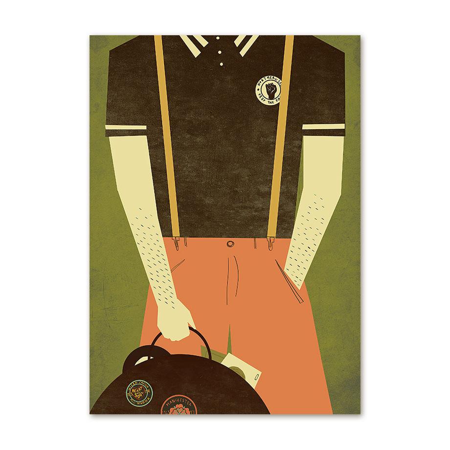 Dancing Couple Illustration Card Northern Soul Girl Wall Art Canvas Painting Nordic Posters Prints Pictures Living Room Decor