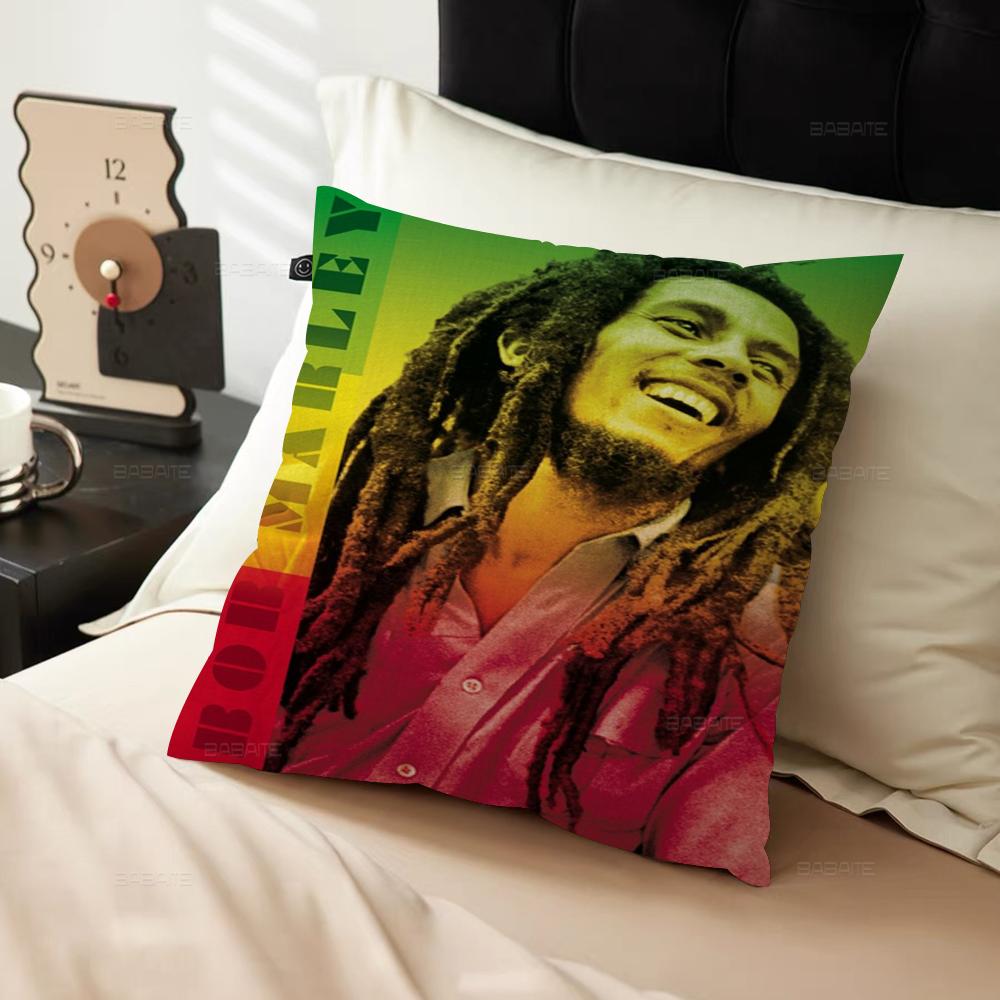 Keep Calm And Smoke Weed Bob Marley Cushion Cover Car Throw Pillow Case For Sofa Car Christmas Gift 40x40cm 45x45cm