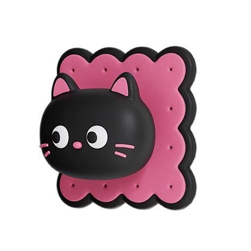 Cute Cat Silicone Door Stopper Door Handle Anti-collision Block Doll Silent Pad Reusable Door Shock Absorber Wall Decorative