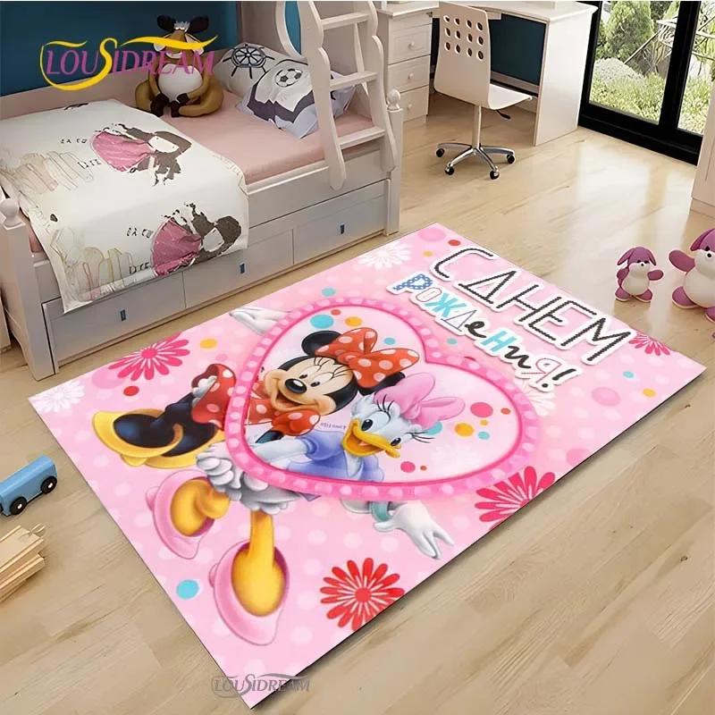 Kawaii Mickey Minie Mouse Caroon Cute Carpet for Living Room Bedroom Rugs Kitchen Door Un-slip Floor Mats Alfombra Birthday gift