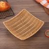 Square Oval Rattan Fruit Bread Snacks Storage Tray Coffee Bar Display Basket Nordic Desktop Cosmetic Sundries Organizer
