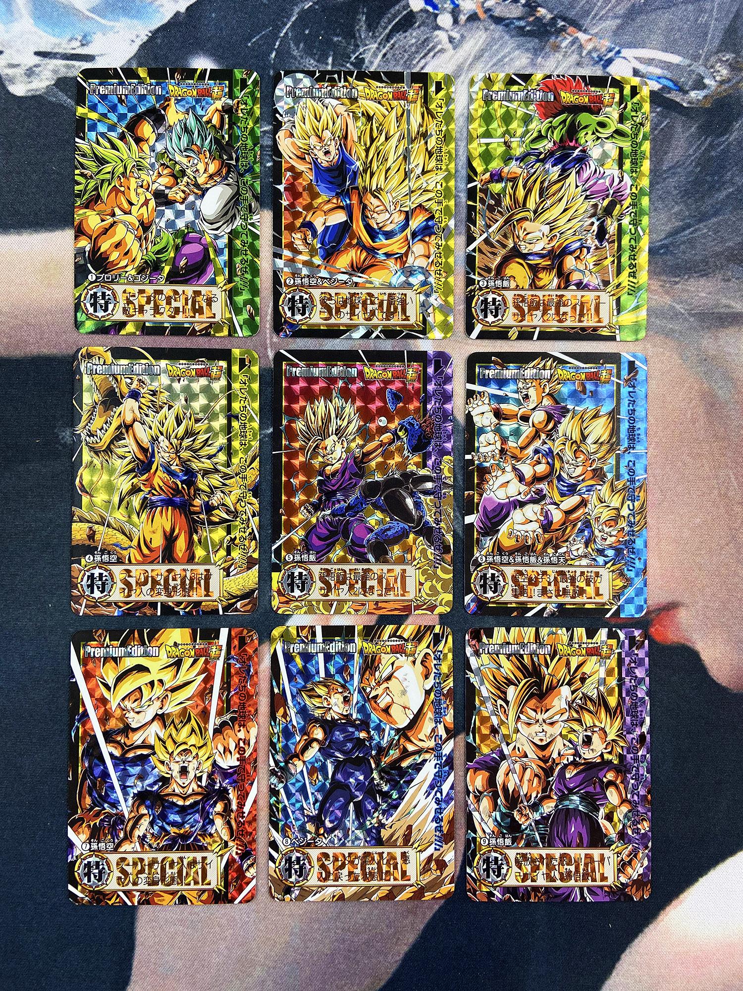 

4pcs/set Dragon Ball Diy Self Control Collect Signature Trading Flash Card Anime Cartoon Gift