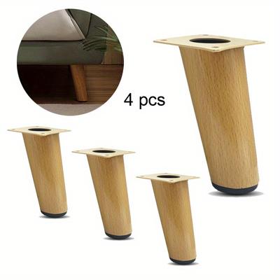 4pcs DIY Furniture Legs Modern Short Cabinet Legs for Coffee Table Dresser Nightstand Shelf Replacement Couch Legs