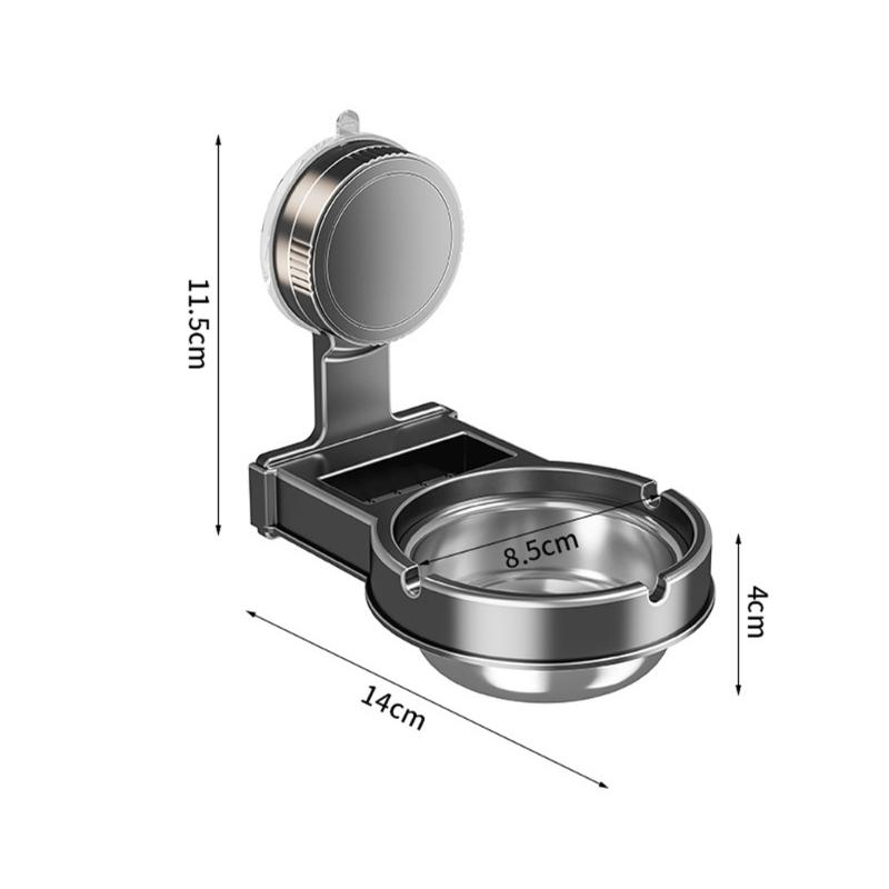 Portable Wall Mount Bathroom Ashtrays Sturdy Carbon Steel Toilet Smoker Accessories for Hotel Home Easily Installion