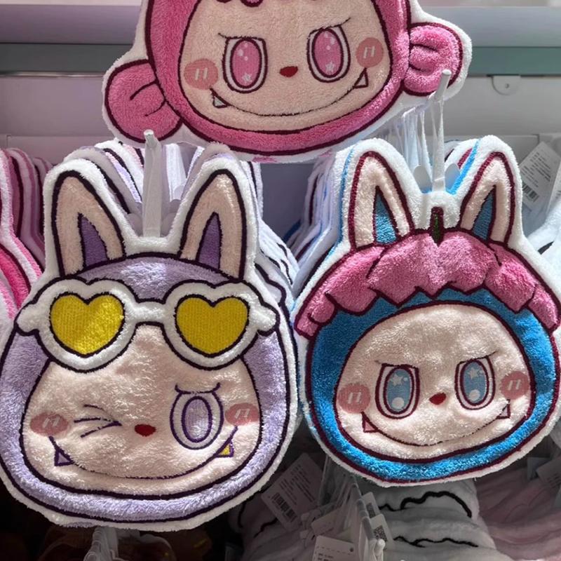 Cute Hand Towels Bathroom Thick Coral Velvet Handkerchief Children Cartoon Absorbent Hanging Towel Kawaii Hand Towel