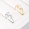 Elegant Adjustable Toe Ring with Zircon Inlay - Minimalistic Copper Design