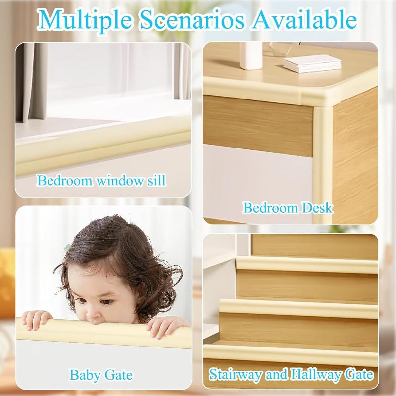 1Roll Baby Safety Table Corner Protector Strip with 4 Self Adhesive Corner Guards Soft NBR Foam Baby Proofing Edge Corner Guards