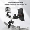 Triple 1inch Ball Joint Extension Adapters Mounting Arm Action Camera Mount Motorcycle Bike Accessories