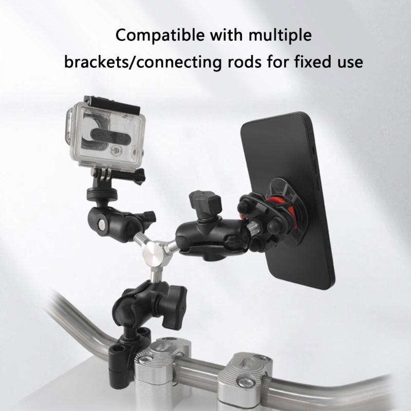 Triple 1inch Ball Joint Extension Adapters Mounting Arm Action Camera Mount Motorcycle Bike Accessories