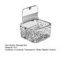 Transparent Desktop Bin Hair Accessories Case Water Ripple Jewelry Organizer with Press Open Lid Storage Box for Dressing Table Office
