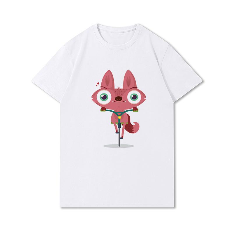 S-3XL 100 Fantasie Harajuku Grafica Estiva Bianca Magliette Donna Stampate Casual Maniche Corte Top Girocollo