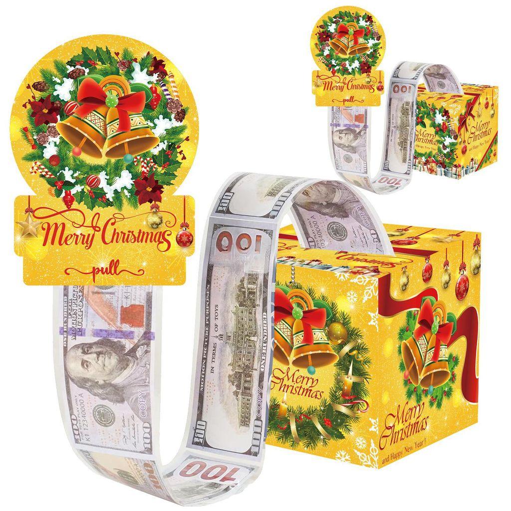 Gift Party Christmas Box With Bell Theme And Cash Enclosure Celebrations For