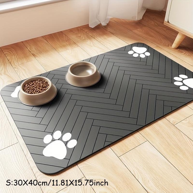 

Fast-Drying Diatomaceous Earth Pet Feeding Mat-Splash-Proof,Absorbent, Easy To Clean for Dogs and Cats,Pet Feeding Mats Washable
