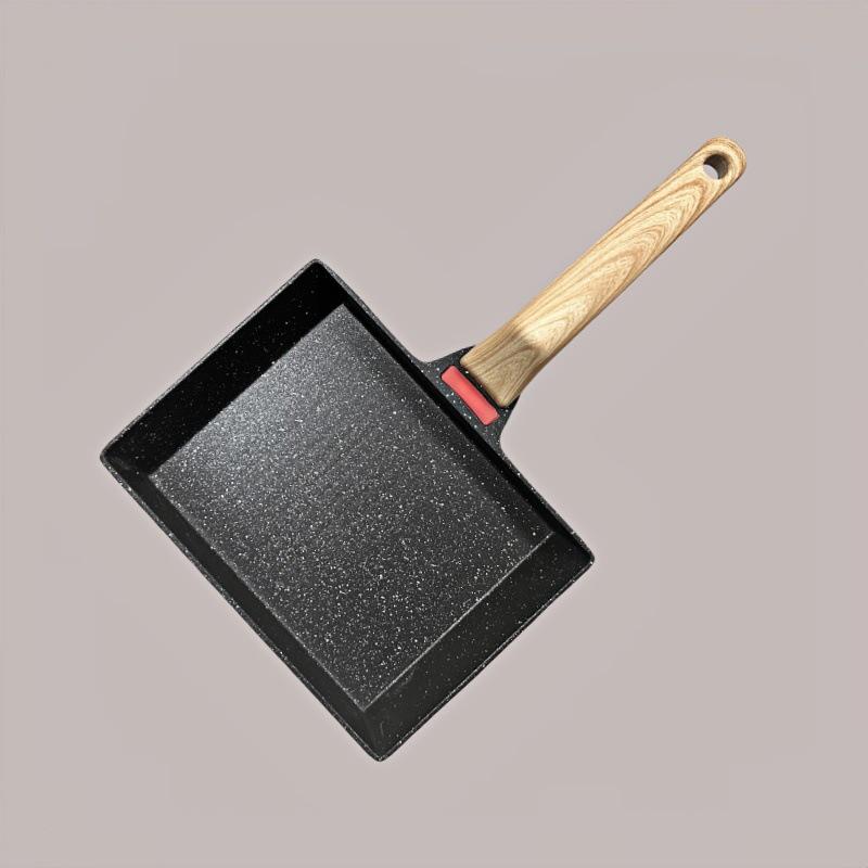 Nepřilnavá pánev na tamagoyaki z maifanového kamene: Nepřilnavá, bez kouře, multifunkční pánev na snídani v japonském stylu a smažená vejce